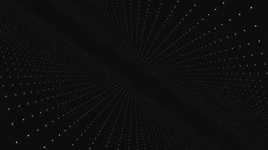 Fütüristik teknoloji video animasyon hareketli nesne ve ışıklar, döngü. Parlayan parçacık nesnesiyle fütüristik video animasyon
