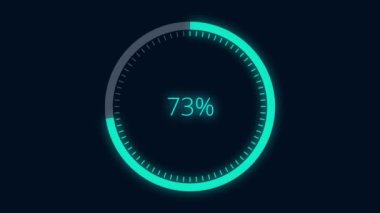 Fütüristik yükleme daire yüzük. Yükleme Transfer Download animasyon. Animasyon yükleniyor