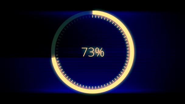Infographies Circular Graph Animation Counting. Chargement de l'animation — Video