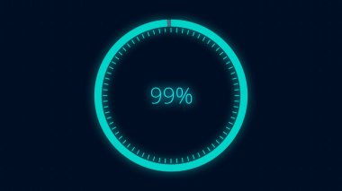 Fütüristik yükleme daire yüzük. Yükleme Transfer Download animasyon. Animasyon yükleniyor