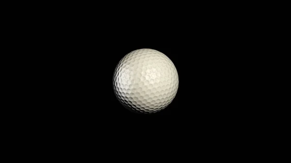 흰색 바탕에 회전 하는 골프 공. 골프 공 애니메이션 — 스톡 사진