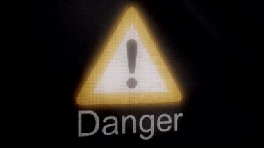 Tehlike işareti animasyon. Tehlike animasyon. Hayat emanet. Internet güvenliği