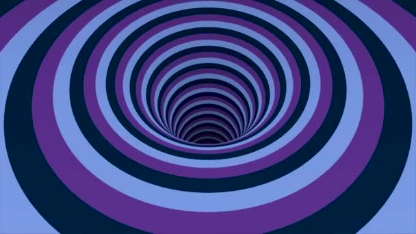Бесшовная красочная абстрактная анимационная дыра в фоновом текстуре элемента частицы. Абстрактная анимация движения в цветовом туннеле — стоковое видео