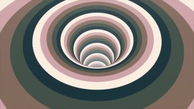 Renk çizgili hipnotik tünel animasyon. Sorunsuz döngü. Soyut motion animasyon bir renk tünelde