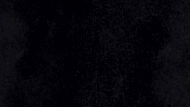 Mouvement des particules blanches sur fond noir. Cadre. Texture abstraite de recouvrement de poussière — Video