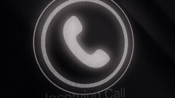 Анимация иконки телефонного кольца. Входящий звонок. Animation Call Icon. Ручная каракули анимация телефонного звонка. Звонок на мобильный телефон — стоковое видео