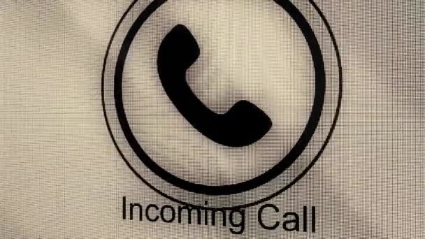 Phone ring icon animation. Incoming call. Animation Call Icon. Handmade scribble animation of a phone ringing. Animated Cell Phone Ringing — Stock Video