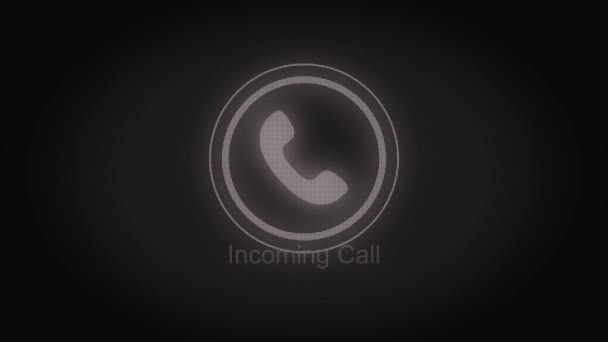 Phone ring icon animation. Incoming call. Animation Call Icon. Handmade scribble animation of a phone ringing. Animated Cell Phone Ringing — Stock Video