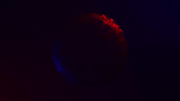 Magisch funkelnde Teilchenkreisanimation. Leuchtendes Wirbeln. glühende Spiraldecke. bunte leuchtende und rotierende Lichtteilchen in Ringform. schwarz elegant. Heiligenschein herum. Funkenpartikel — Stockvideo