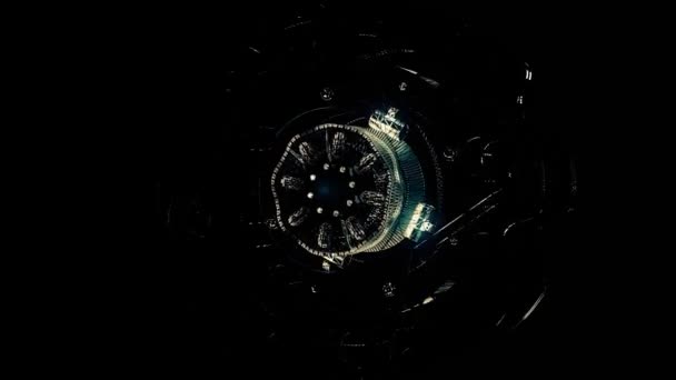 Boucle de fond circulaire abstraite en acier et lumière pour le mouvement graphique. Rotation d'animation de l'acier radial. Fond abstrait du métal. Chaîne métallique armure abstraite géométrique fond triangulaire 