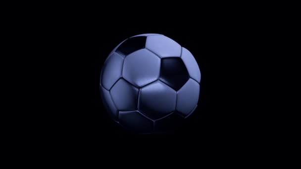 Voetbal bal. Voetbal. Versleten voetbal. — Stockvideo
