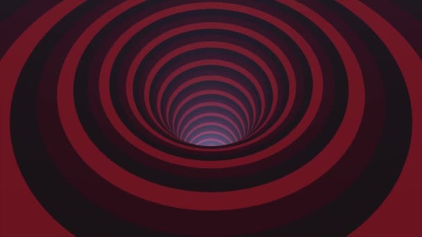 Fond abstrait avec tunnel hypnotique animé à partir de caramel coloré, verre ou plastique. Forme spirale couleurs arc-en-ciel boucle sans couture rotation animation arrière-plan nouvelle qualité mouvement universel 