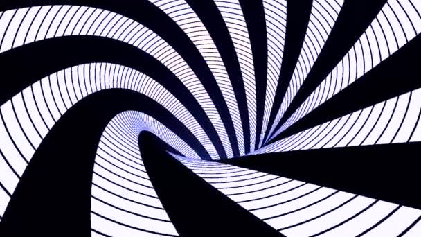 Abstracte achtergrond met animatie spinnen helix. Abstracte wervelende kleurrijke trechter. Roterende regenboog swirl. — Stockvideo