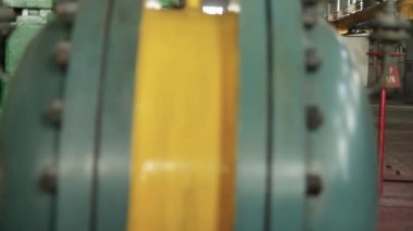 Sovyet mekanik fabrika üretim motorları. Sahne. Eski Sovyet fabrika ekipmanları ile