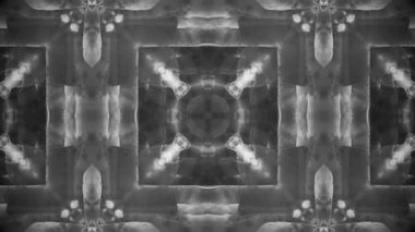 Tek renkli kaleydoskop sıra desenleri. Soyut çok renkli hareketli grafik arka plan. Güzel süsleme. Sorunsuz döngü