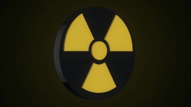 Yuvarlak döndürme nükleer ve biyolojik tehlike işareti. Grunge biohazard sembolü. Nükleer reaktör sembolü. Grunge biyolojik tehlike işareti