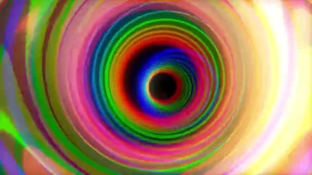 Lazo sin costura de fondo de movimiento geométrico multicolor abstracto. abstracto geométrico multicolor paleta círculo textura movimiento fondo sin costuras bucle fractal — Vídeos de Stock