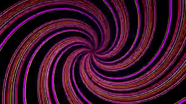 Fond abstrait avec animation de motifs rétro de rotation à partir de rayures colorées comme les rayons du soleil. Lignes colorées tourbillonnent fond. Fond radial rétro. Fond radial rétro. Animation de 