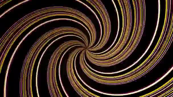 Colorato ipnotico spirale iris vortice sfondo movimento astratto per l'uso con video musicali. Colorato sfondo circolare spirale rotante. Astratto animato luminoso sfondo blu . — Video Stock