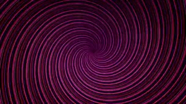 Linee di rotazione e torsione a spirale astratte, sfondo generato dal computer, sfondo di rendering 3D. Linee a spirale luminose rotanti — Video Stock