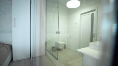 modern banyo duş ile iç. Modern banyo iç