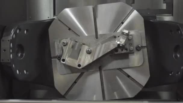 Металлообрабатывающий Фрезерный Станок Чпу Современная Технология Обработки Металла Precision Milling — стоковое видео