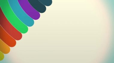 Renkli gökkuşağı boya eğrileri canlı renkler bir CGI yüksek tanımlı çok renkli daireler arka planda dönen bir spektrum dön. Renkli zemin ile kızdırma parçacıklar ve ışık ışınları