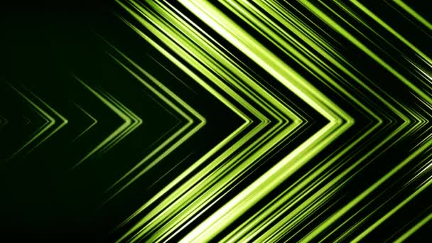 Green Arrow Horizontal Wipe. Abstract background of lines in shape of arrow. Futuristic colors