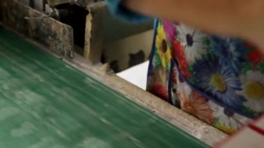 Karton kutu fabrikasında konveyör bant üzerinde. Paketlenmiş kurye üretim satırındaki ambar karton kutulara karşı. Fabrikada konveyör bant üzerine karton kutular