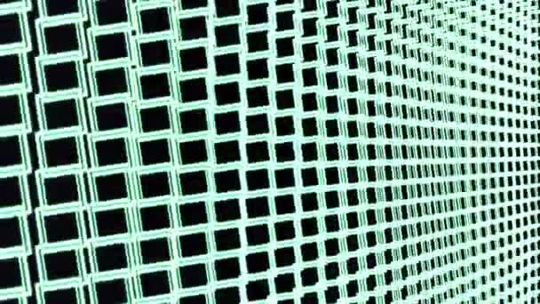 Animace z mřížky linky a čtverečky, generované pohybují náhodně vhodný pro pozadí. Multi-barevné geometrické tvary v pohybu. Barevné pozadí, které jsou užitečné pro Led obrazovky prezentace, Tv — Stock video