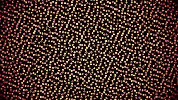 Animation d'une grille de lignes et de carrés générés se déplaçant au hasard adapté à une utilisation en arrière-plan. Des formes géométriques multicolores en mouvement. Fond coloré utile pour la présentation d'écran LED, TV 