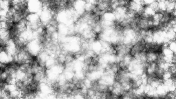 Abstrakt bakgrund av bläck eller rök flöden är Kalejdoskop eller Rorschach inkblot test i slow motion. Fluorescerande färgglada bläck eller rök. Färg droppe i vatten. Rörliga mystisk substans — Stockvideo