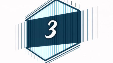 Hareketli grafik animasyon için açılış video morphing düz. Üç numaralı animasyon