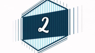 Hareketli grafik animasyon için açılış video morphing düz. İki numaralı animasyon