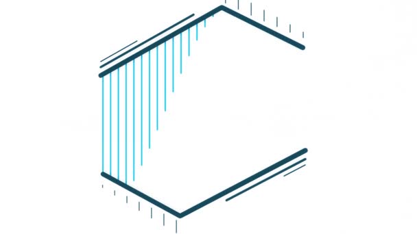 Animação de fundo abstrata para abrir vídeo. Animação de contagem de números abstratos — Vídeo de Stock