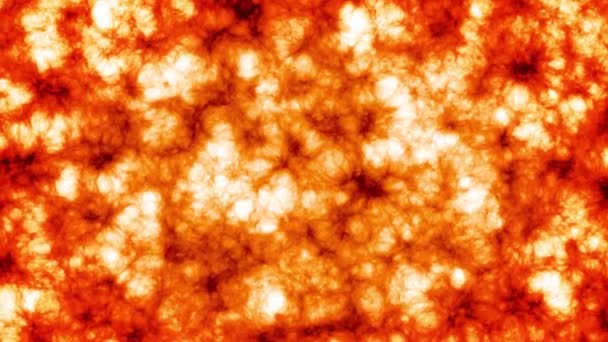 Sun front close up. Abstract background surface of sun. Cloud of orange fire blast — Stock Video