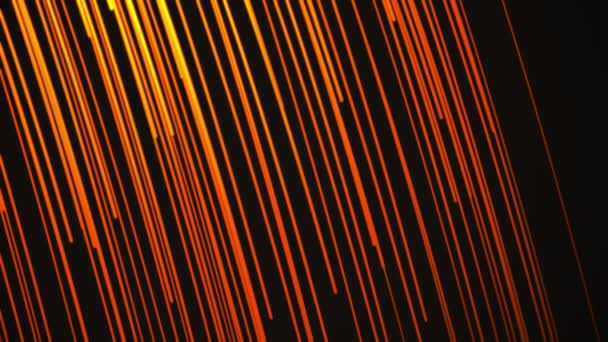 Lines falling down on black background. Digital design concept. Abstract background with falling neon speed lines — Stock Video