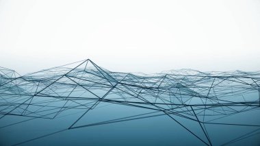 Beyaz arka plan üzerinde soyut geometrik ses dalgaları. Mikro-Kristal zemin