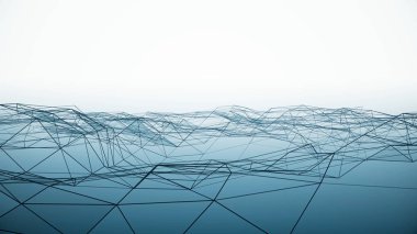 Beyaz arka plan üzerinde soyut geometrik ses dalgaları. Mikro-Kristal zemin