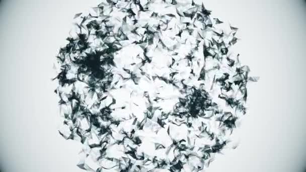 Style d'animation plexus circulaire de sphère en rotation. Concept de design numérique. sphères géométriques rotatives abstraites 