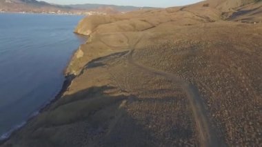 Malezya güzel deniz manzarası hava görünümünü. Vurdu. Kayalık veya cliffy kenarı bir yere Malezya'da havadan görünümü