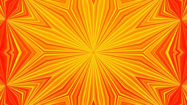 Animación abstracta del movimiento de triángulos en caleidoscopio. Esquema de color amarillo-naranja. Patrón meditativo e hipnótico de animación cíclica fractal —  Fotos de Stock