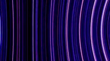 Satırları Neon arka plan. Hızlı hareket eden neon dikey şeritler. Çizgili kökenli neon ilmekledi Soyut animasyon