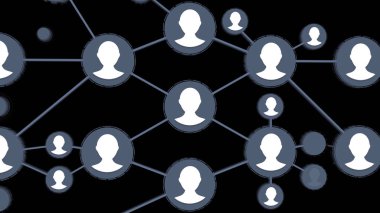 sosyal ağ animasyon sunumları, kılavuzlar, tasarım, vb kullanmak için. Ağ sorunsuz döngü. Ağ büyüyen döngü. Sosyal ağ dünya harita animasyonu