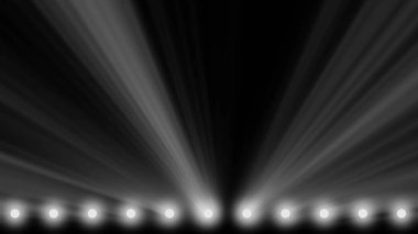 Sahne ışıkları çerçeve animasyon. Hareket eğlence yanıp sönen parlak parlak sahne ışıkları karanlık, mavi yumuşak ışık spot Strike siyah arka plan üzerine projektörler sahne ışığı. Sahne ışıkları ve