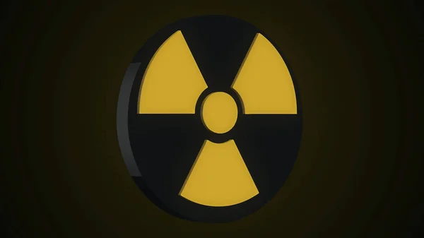 Round Rotating Nuclear and Biohazard Sign. Grunge biohazard symbol. Nuclear reactor symbol. Grunge biohazard sign — Stock Photo, Image