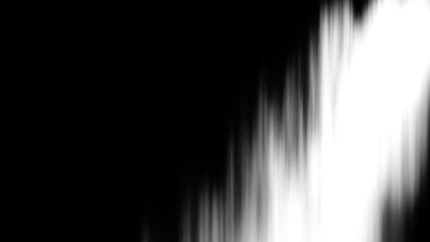 モノクロ音波とオーディオのイコライザーの効果背景黒い背景にノイズのモノクロ サウンド ウェーブ. — ストック動画