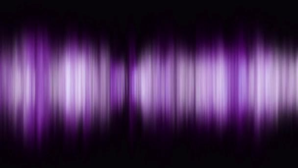 Visualizador abstracto ecualizador multicolor. Fondo de movimiento con rayas púrpuras . — Vídeo de stock