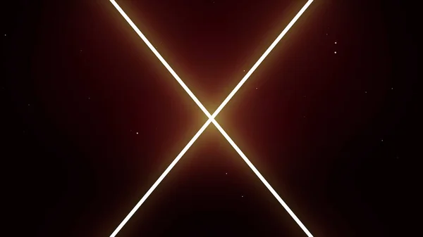 Geometryczne linie Neon. Neon animacji na czarnym tle. Biały krzyż świeci c linie różowy blask kształty geometryczne wzór — Zdjęcie stockowe