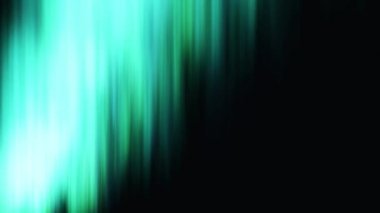 Kuzey ışıkları siyah arka plan üzerine soyut animasyon. Soyut Kuzey ışıkları pırıltı ve shimmers renkli gölgeler